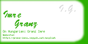 imre granz business card